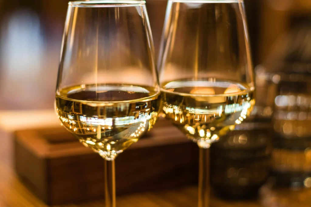 Two wine glasses